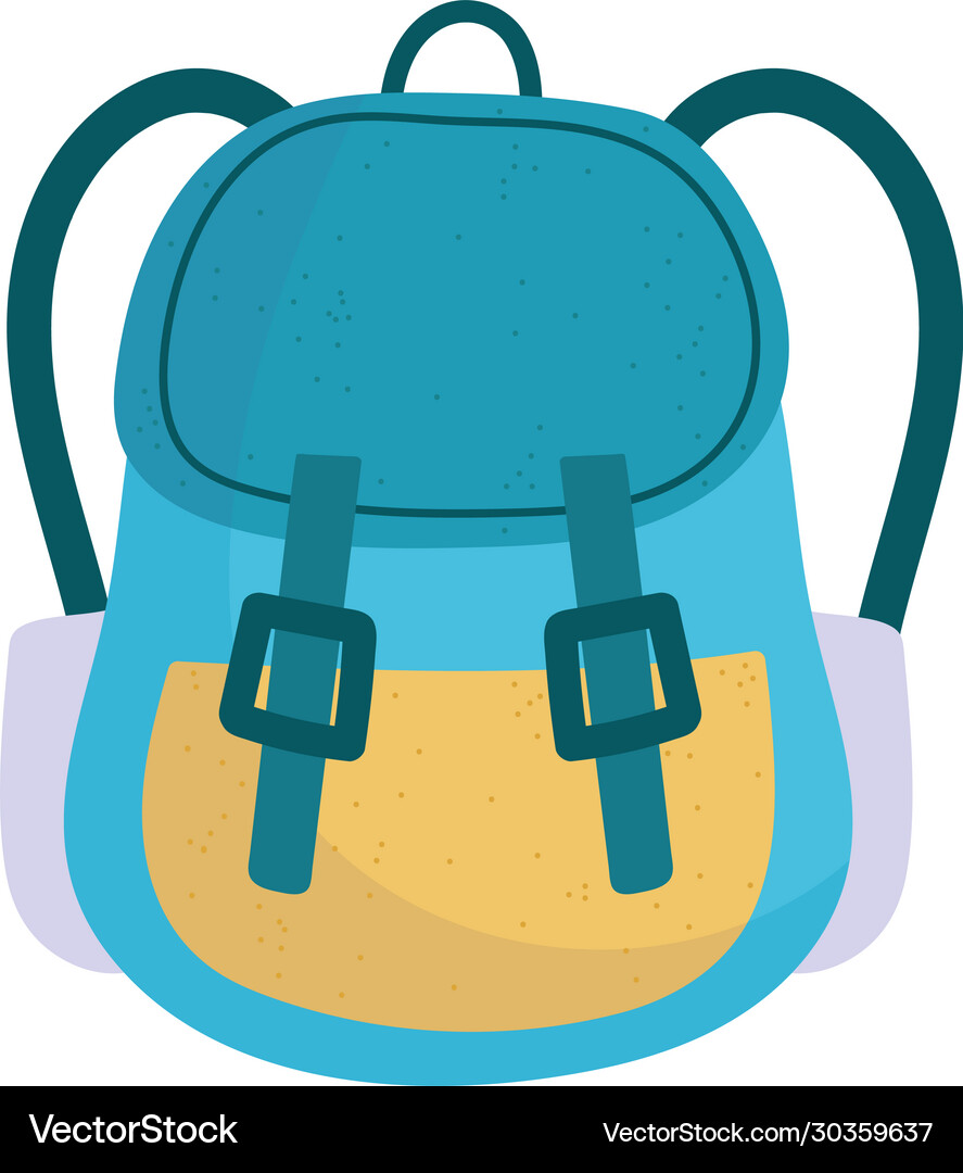 Backpack accessory isolated icon design Royalty Free Vector