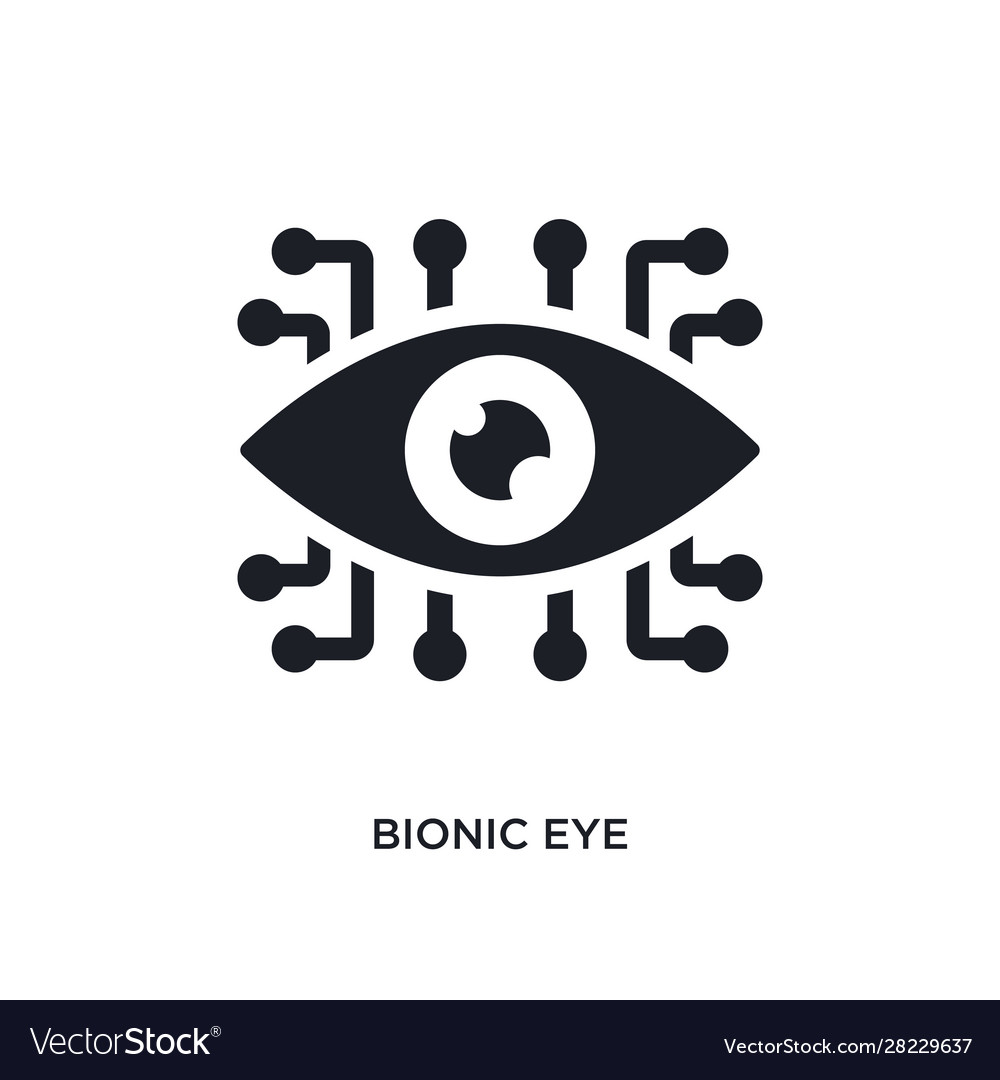 Bionic eye isoliert Icon einfaches Element aus