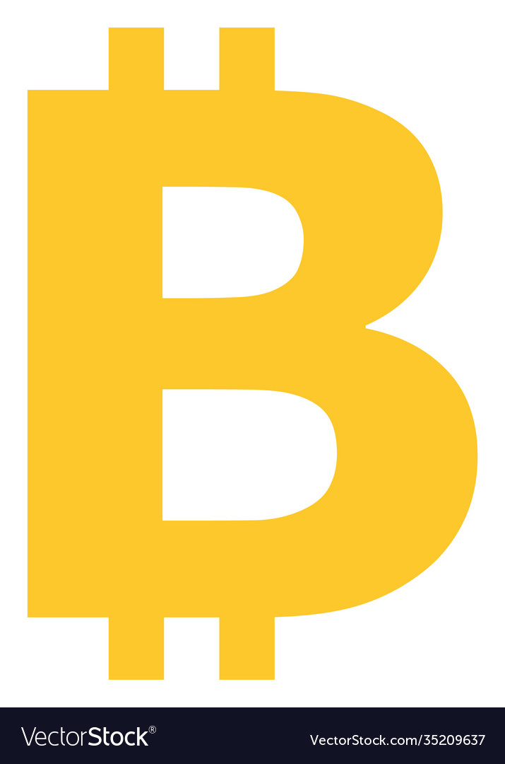 Bitcoin symbol flat icon