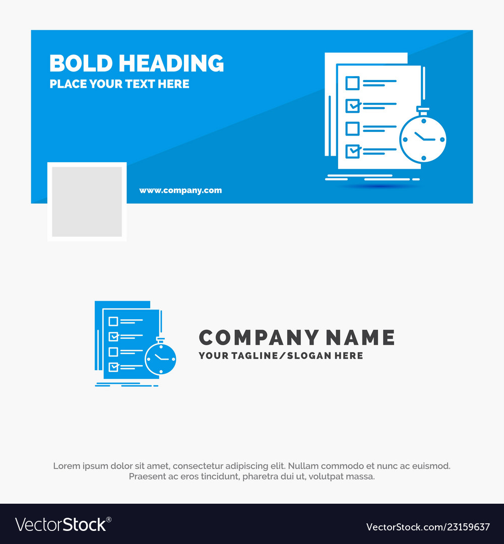 blue business logo template for todo task list vector image todo template