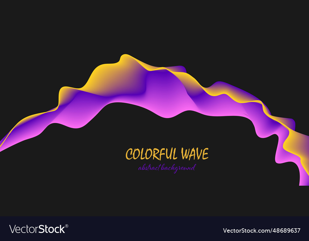 Colorful gradient wave abstract color shape