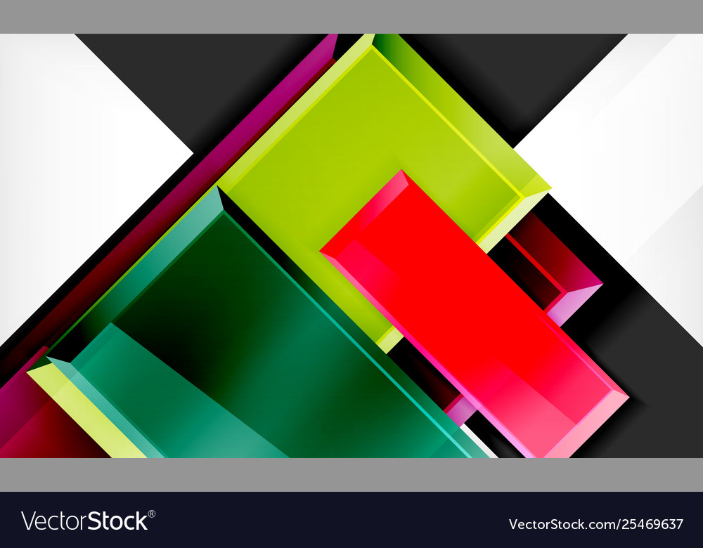 Colorful square and rectangle blocks background vector image Colorful square and rectangle blocks background