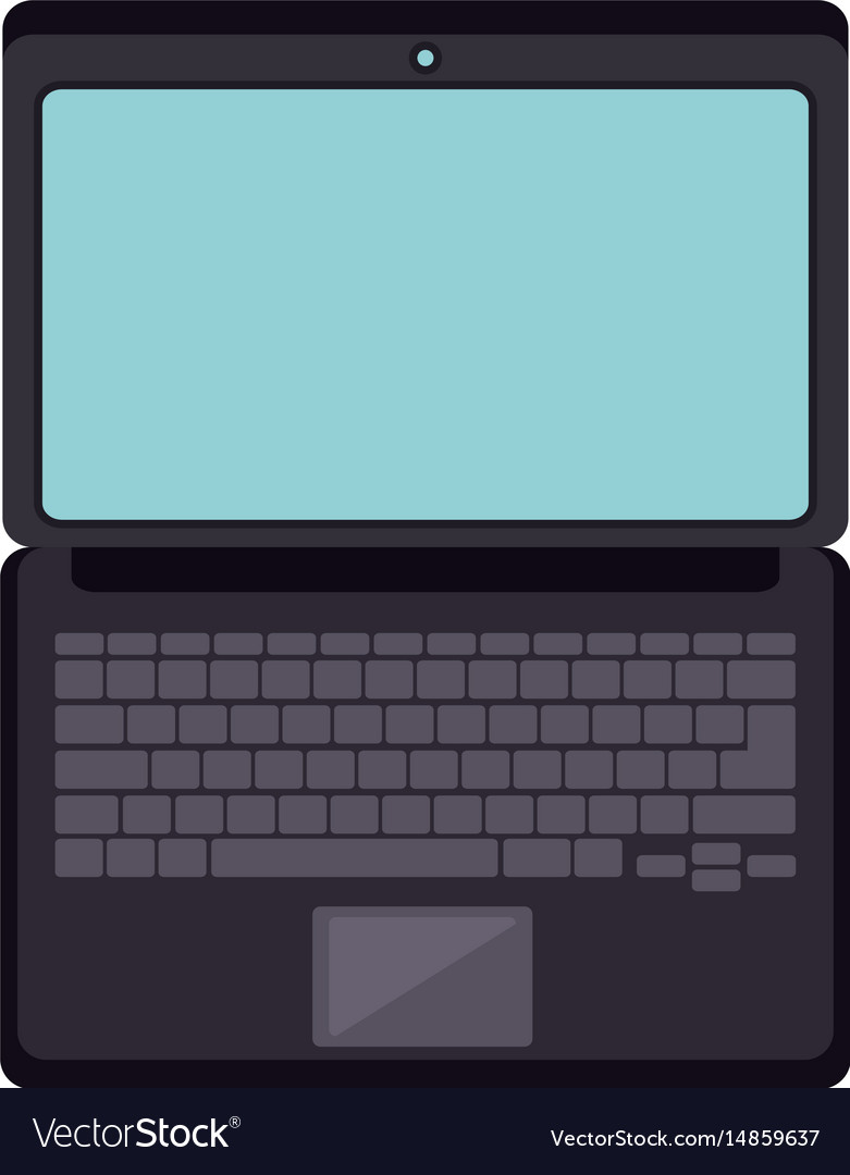 Computer Laptop Isolated Icon Royalty Free Vector Image