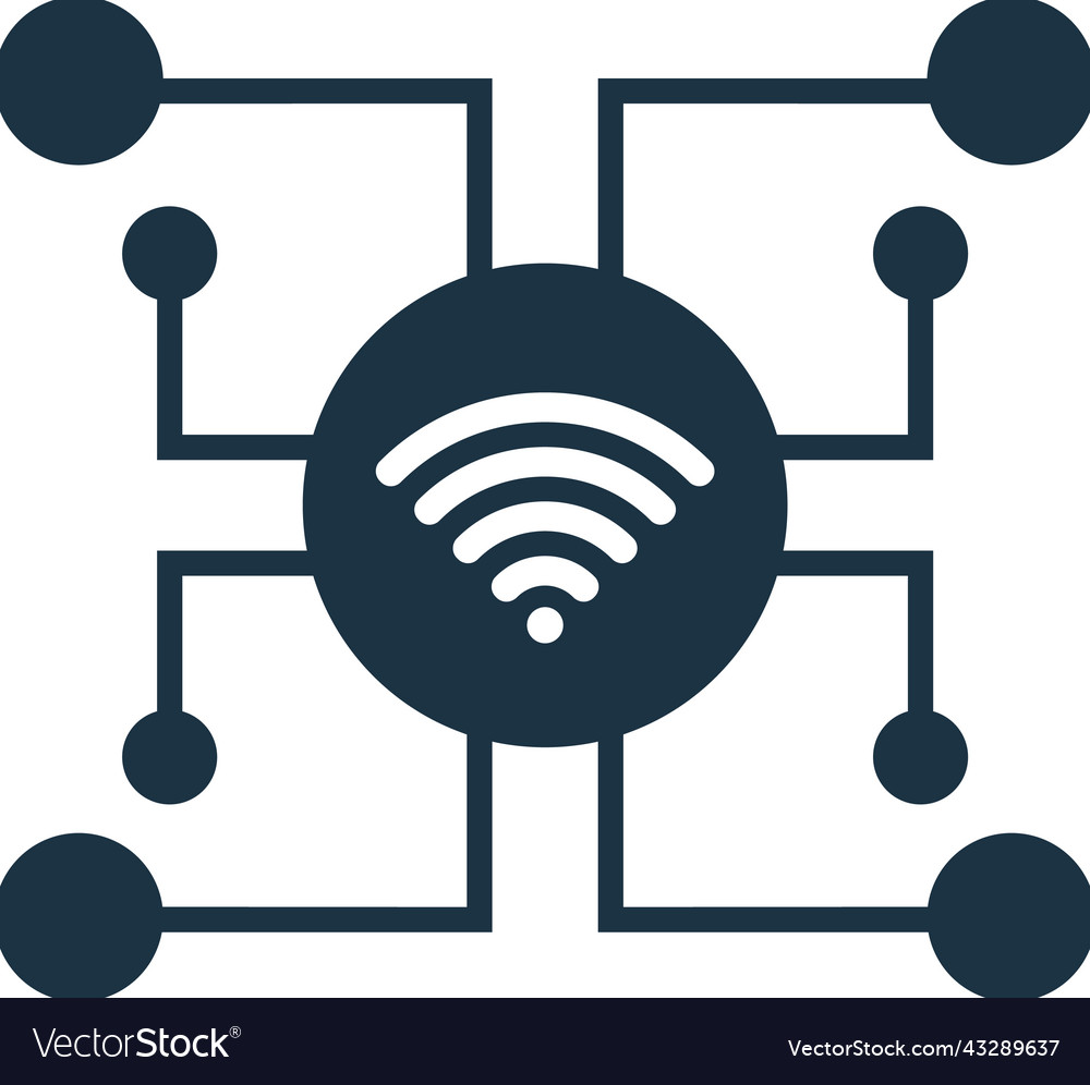 Connections network wifi icon simple editable
