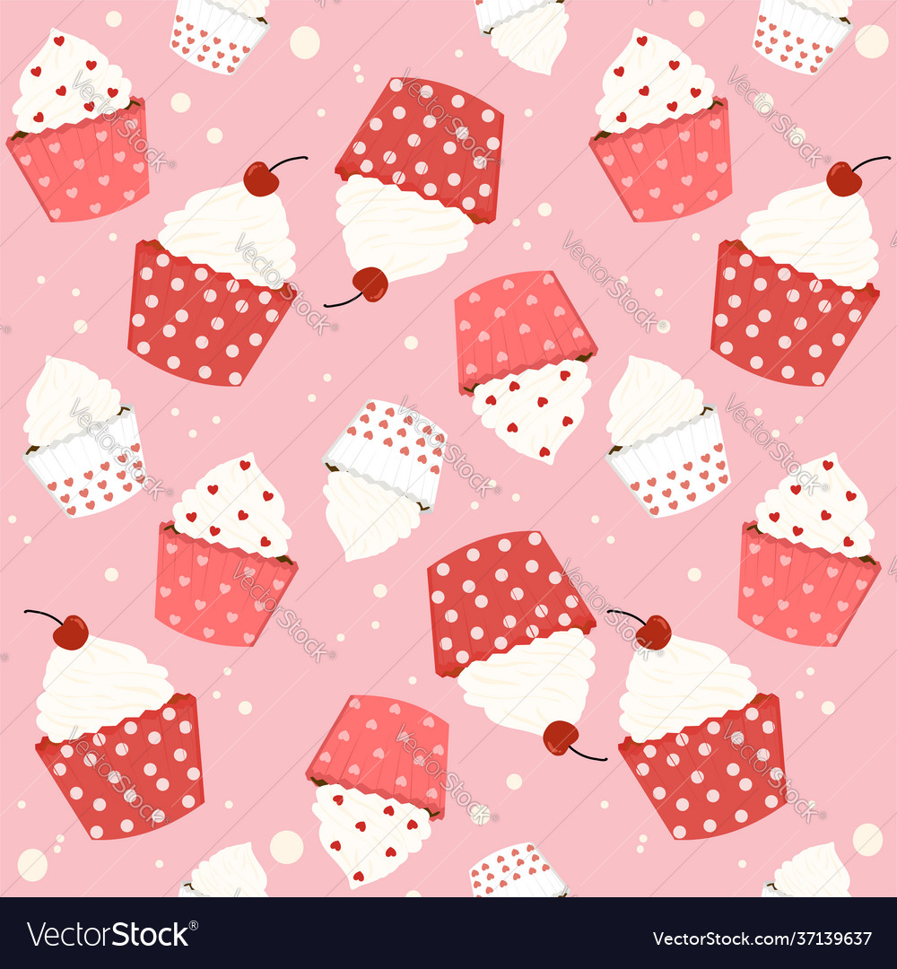 Cupcakes pattern background
