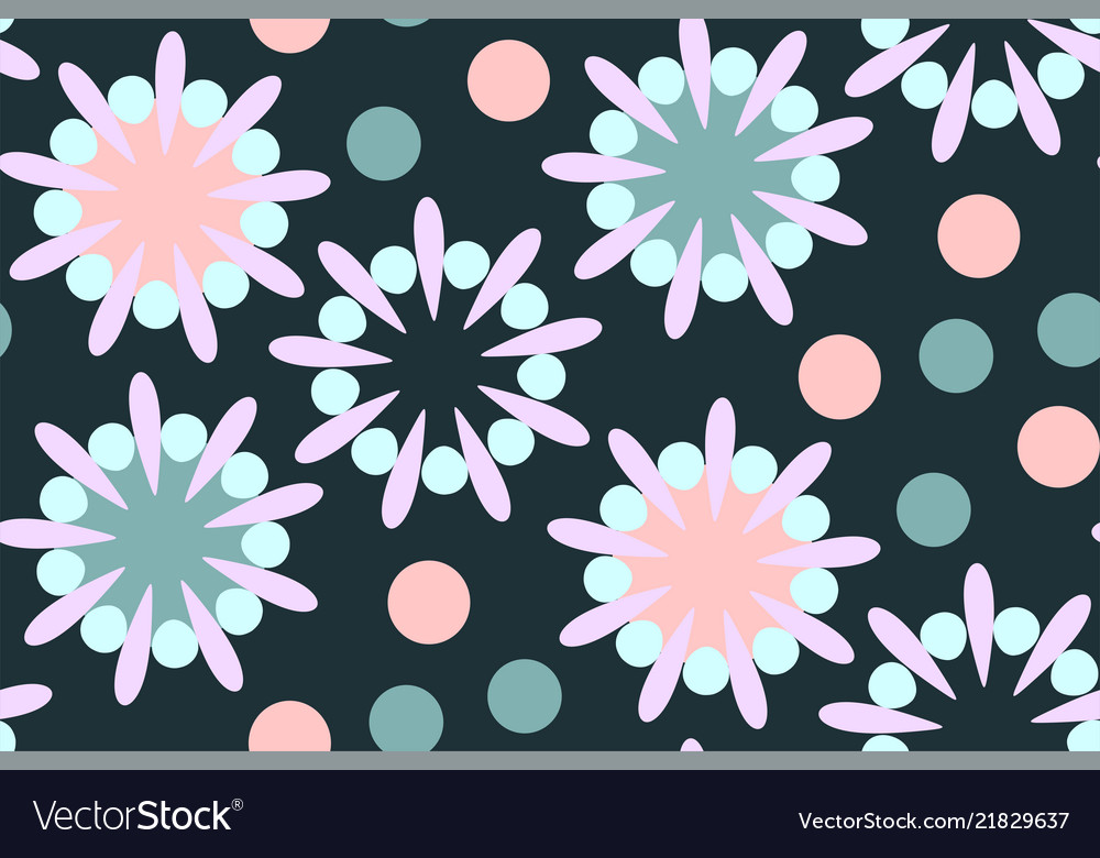 Cute seamless pattern in retro style round shapes Vector Image Cute seamless pattern in retro style round shapes
