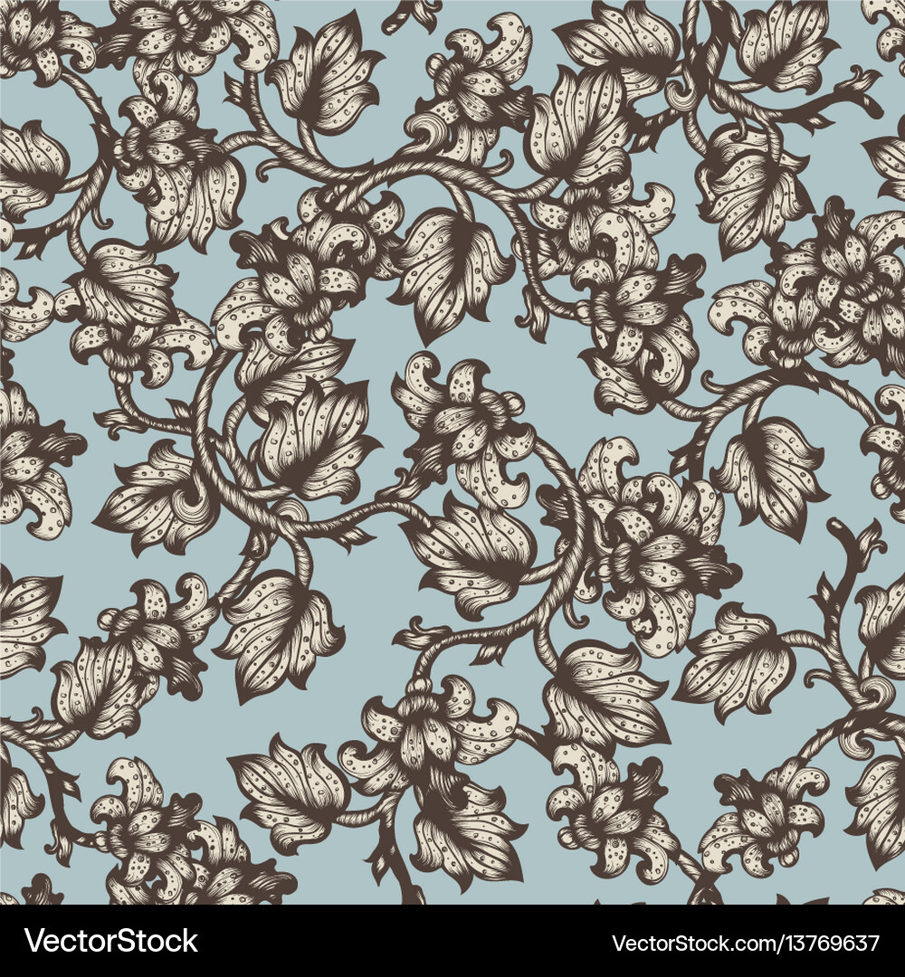 Floral seamless pattern Royalty Free Vector Image
