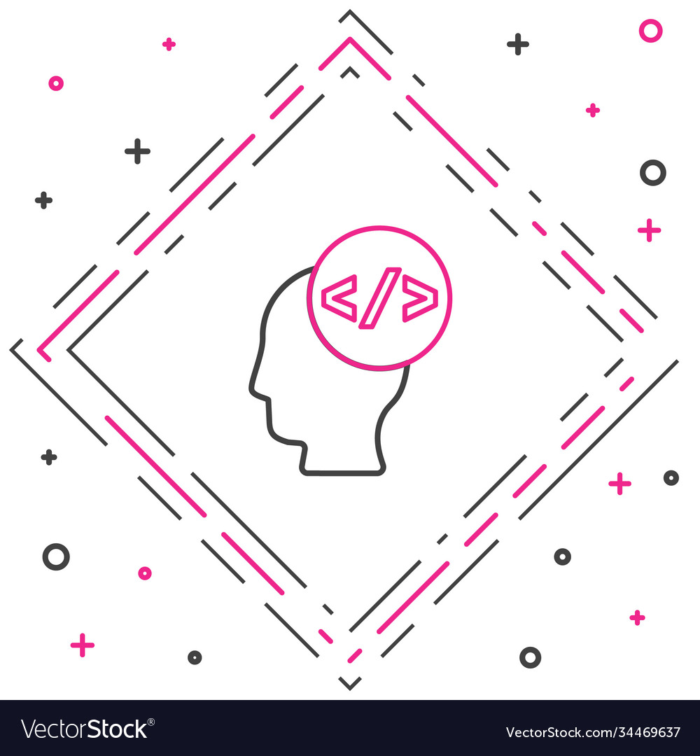 Line web design and front end development icon vector image Line web design and front end development icon