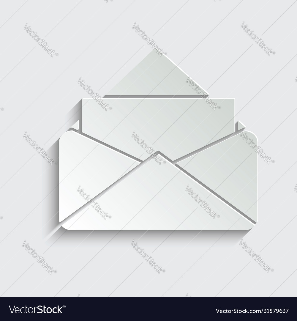Mail icon envelope line style Vector Image Mail icon envelope line style