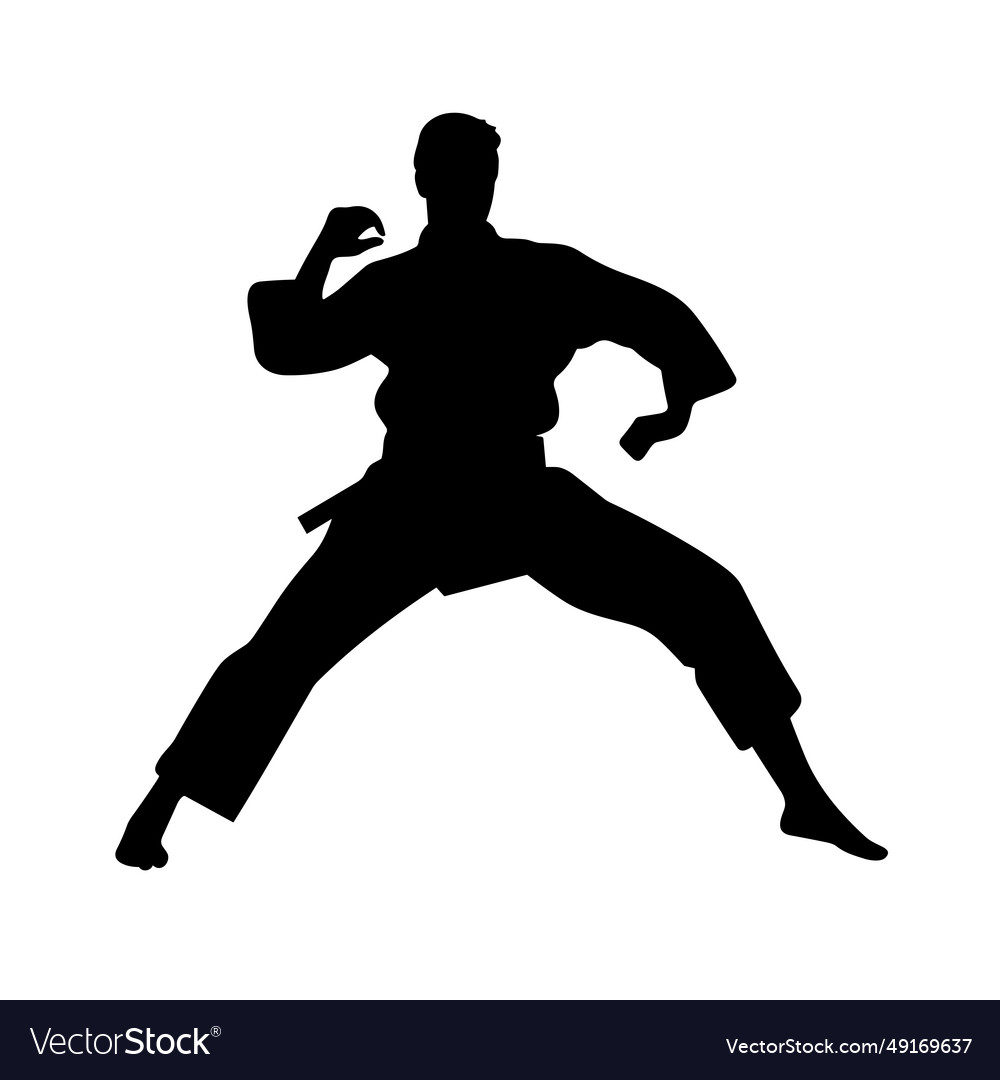 Martial art black icon on white background Vector Image