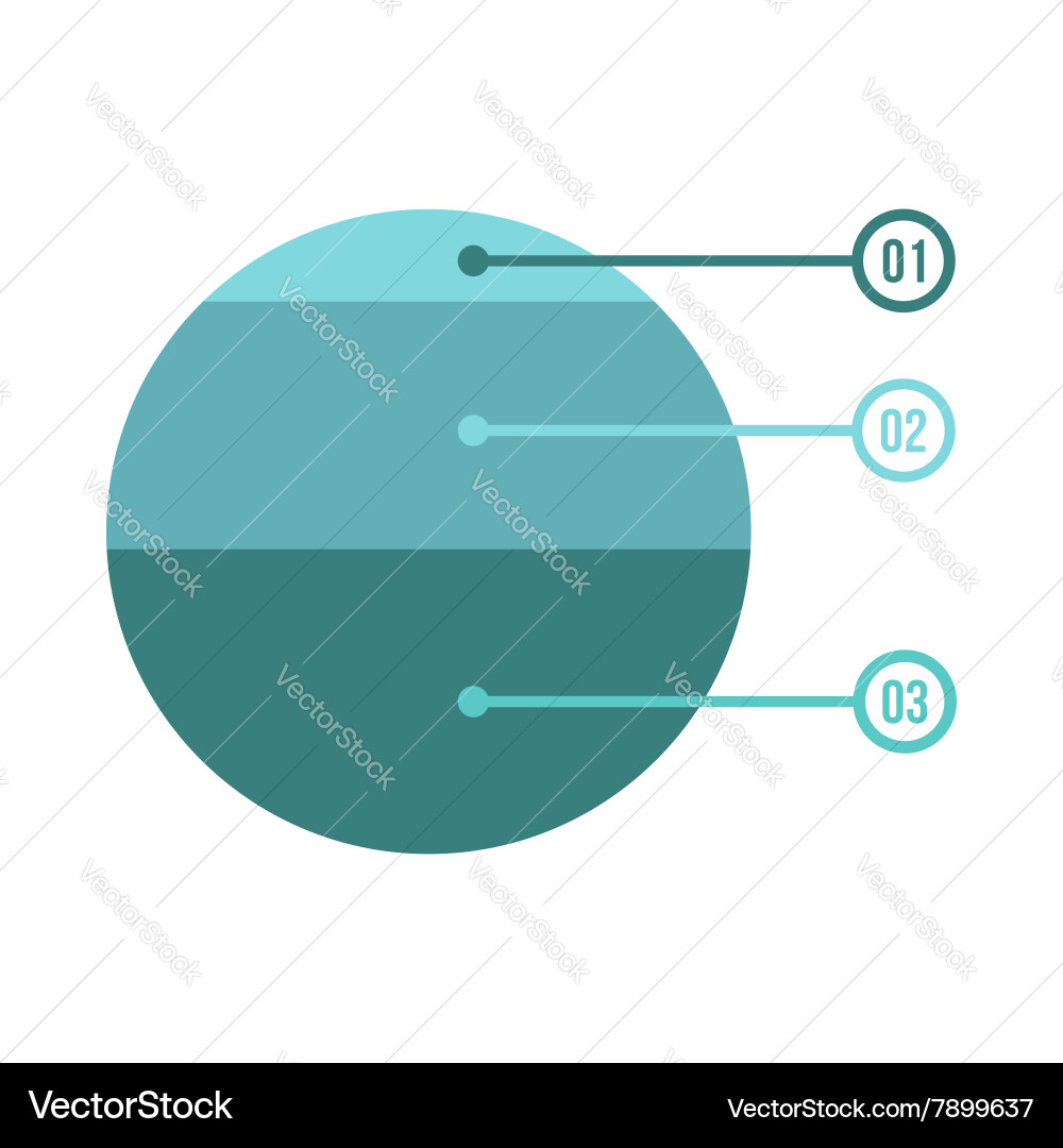Pie chart icon flat style Royalty Free Vector Image