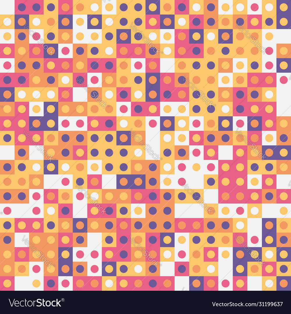 Random colored abstract geometric mosaic pattern vector image Random colored abstract geometric mosaic pattern