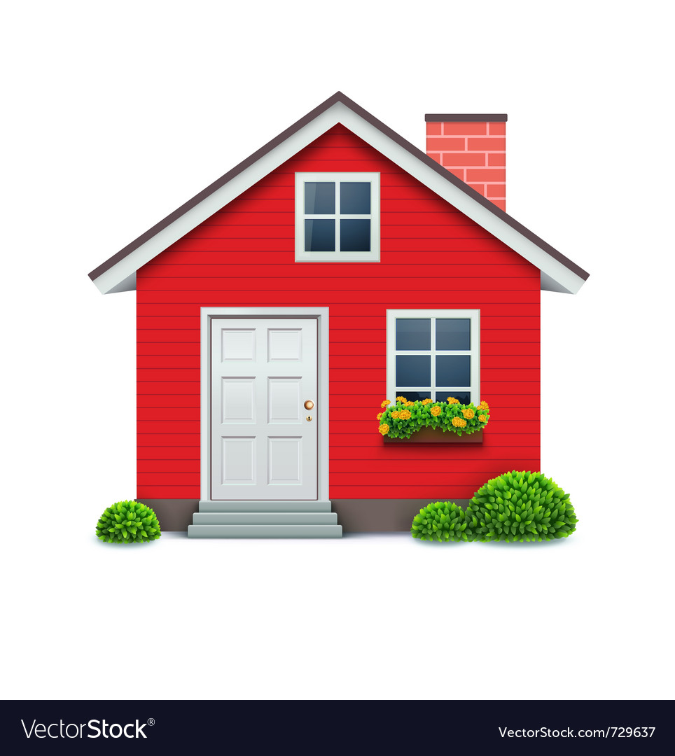 Download Red house icon Royalty Free Vector Image - VectorStock