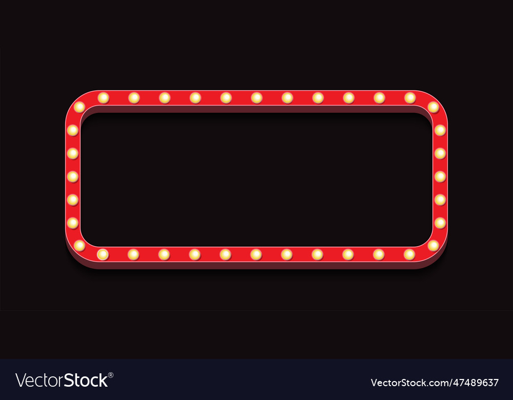 Retro lightbox board template realistic style Vector Image