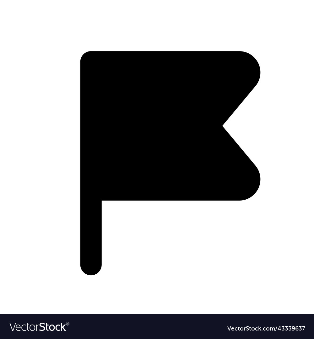 Simple flag for report black glyph ui icon