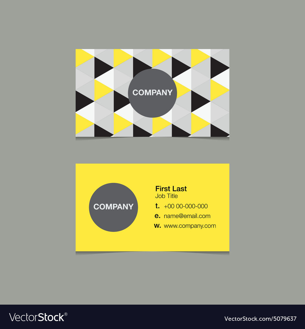 Simple name card template triangle style
