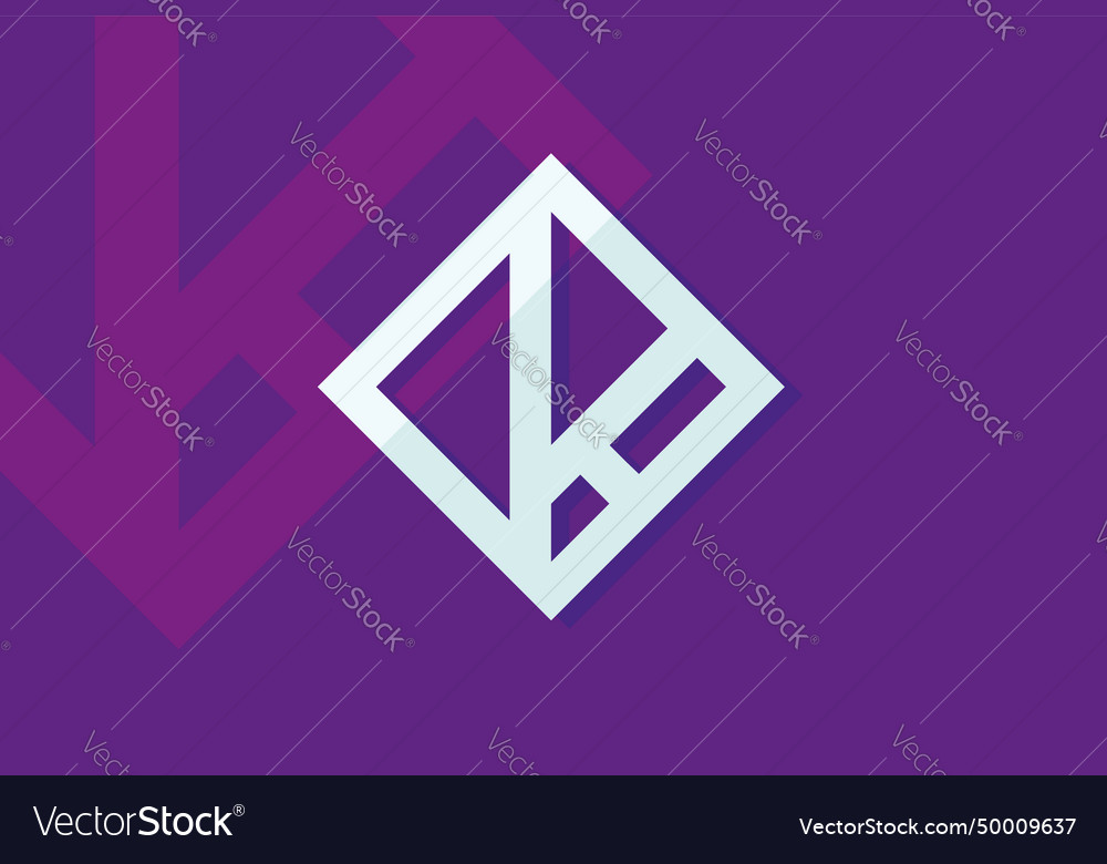 Square rhombus logo abstract design linear outline