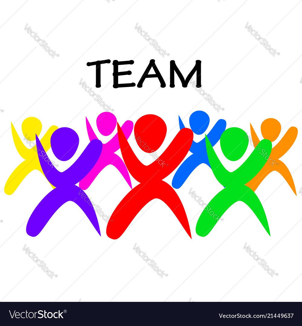 Team work concept design logo stock Royalty Free Vector