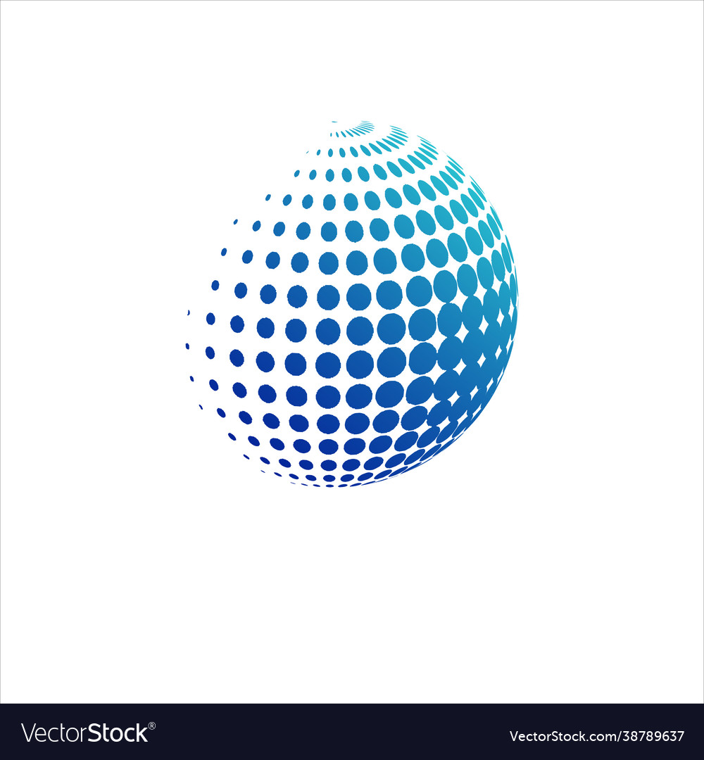 Three-dimensional abstract planet dots