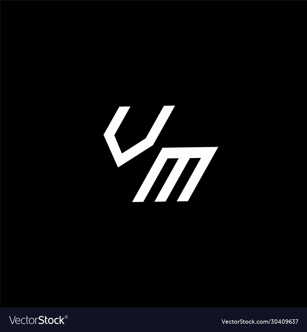 Vm logo monogram with up to down style modern