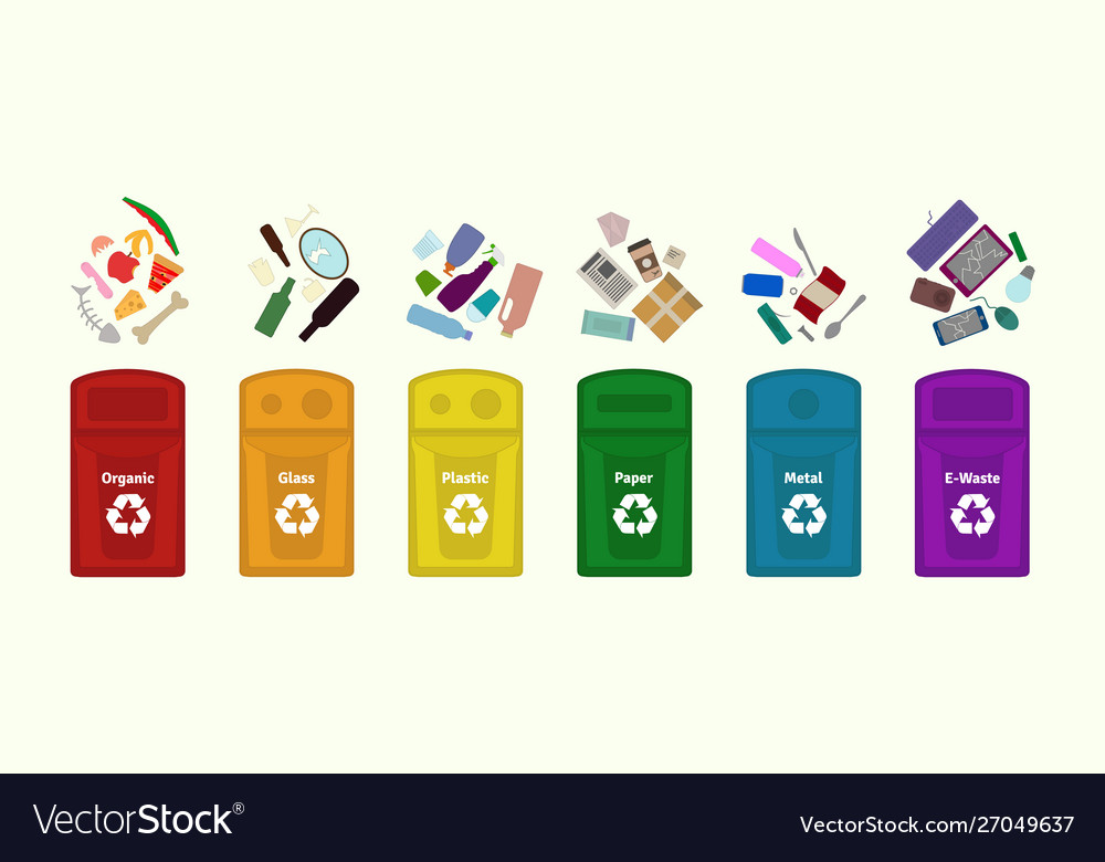 Waste sorting guide Royalty Free Vector Image - VectorStock