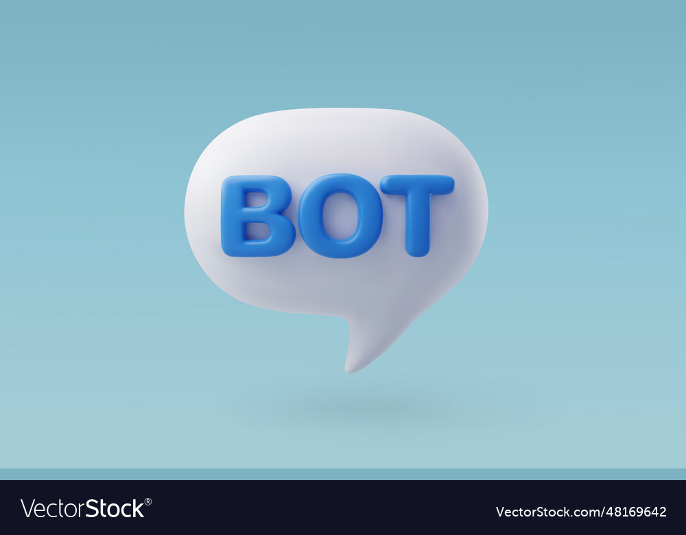 3d Vector Robot Chatbot Ai Science Stock Vector (Royalty Free