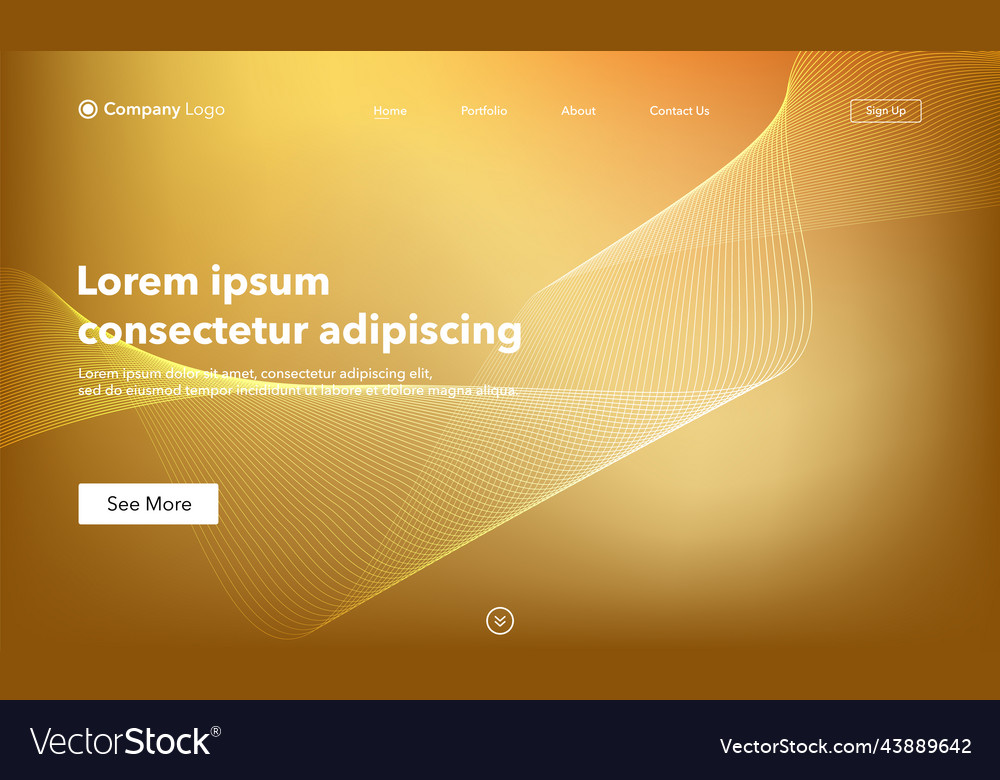 Abstract background website landing page template vector image Abstract background website landing page template