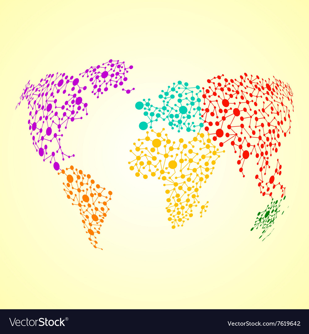 Abstract globe earth from molecule structure
