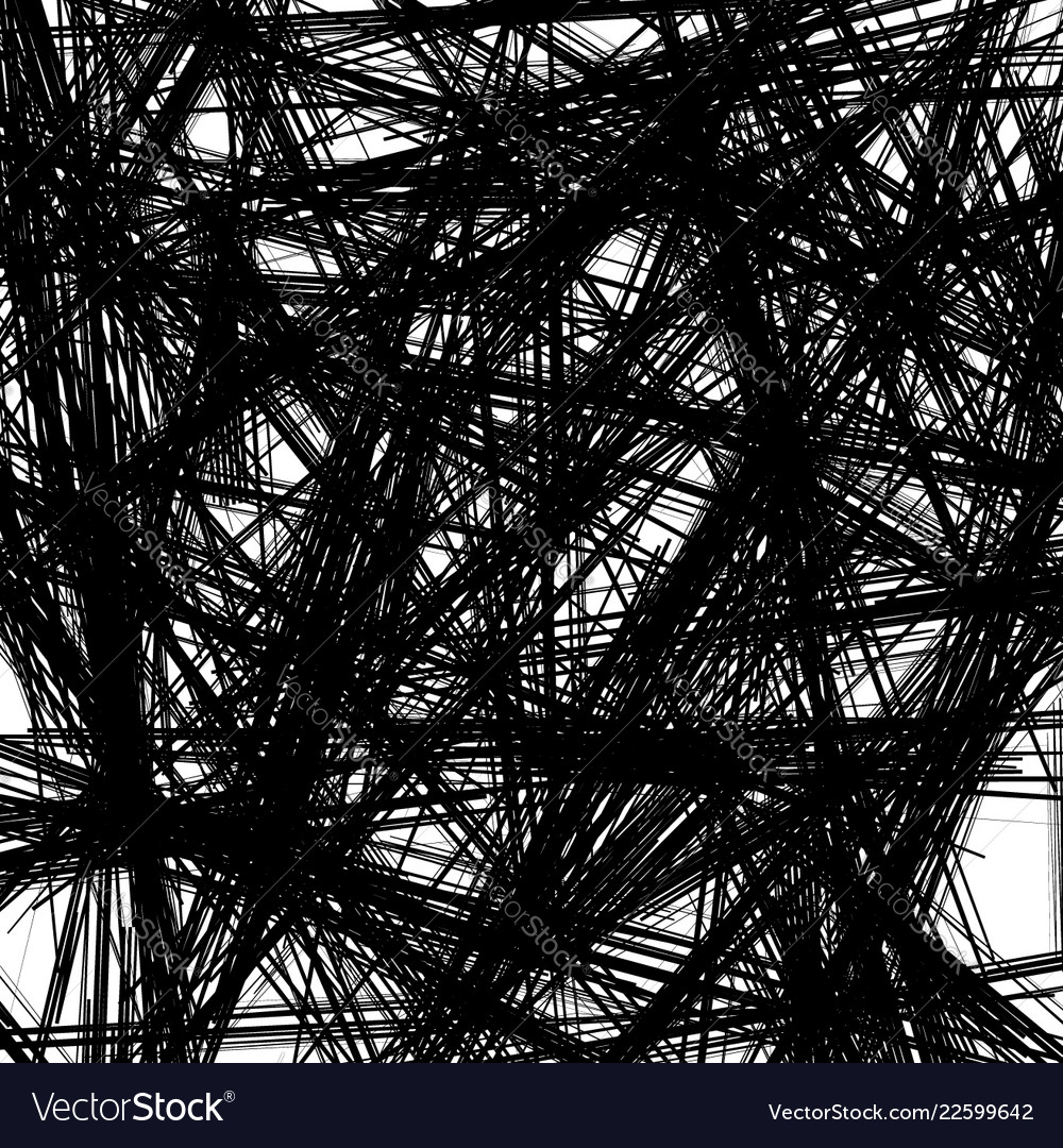 Chaotic texture with zigzag lines rough random vector image Chaotic texture with zigzag lines rough random