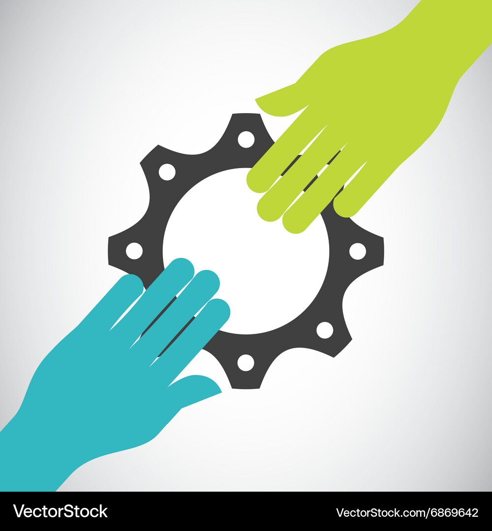 Collaborative teamwork design Royalty Free Vector Image