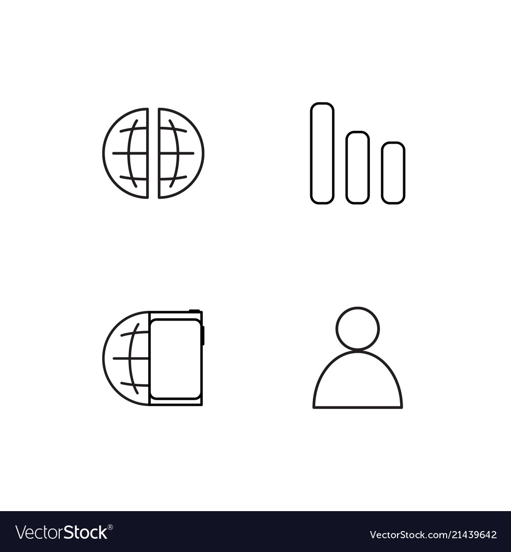 Communication linear icons set simple outline