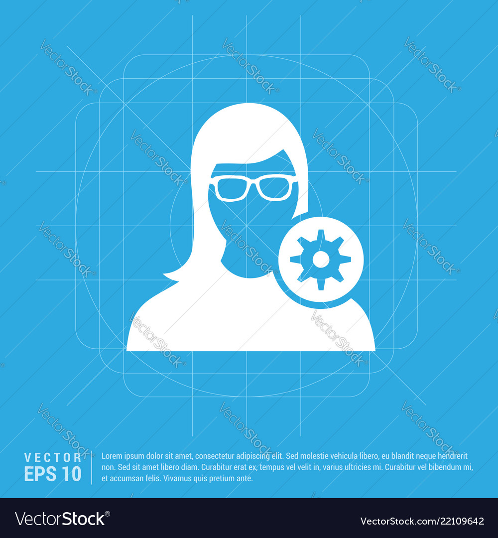 Configuration user icon vector image Configuration user icon