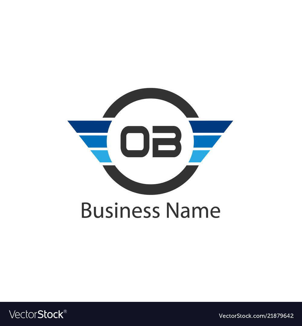 Initial letter ob logo template design