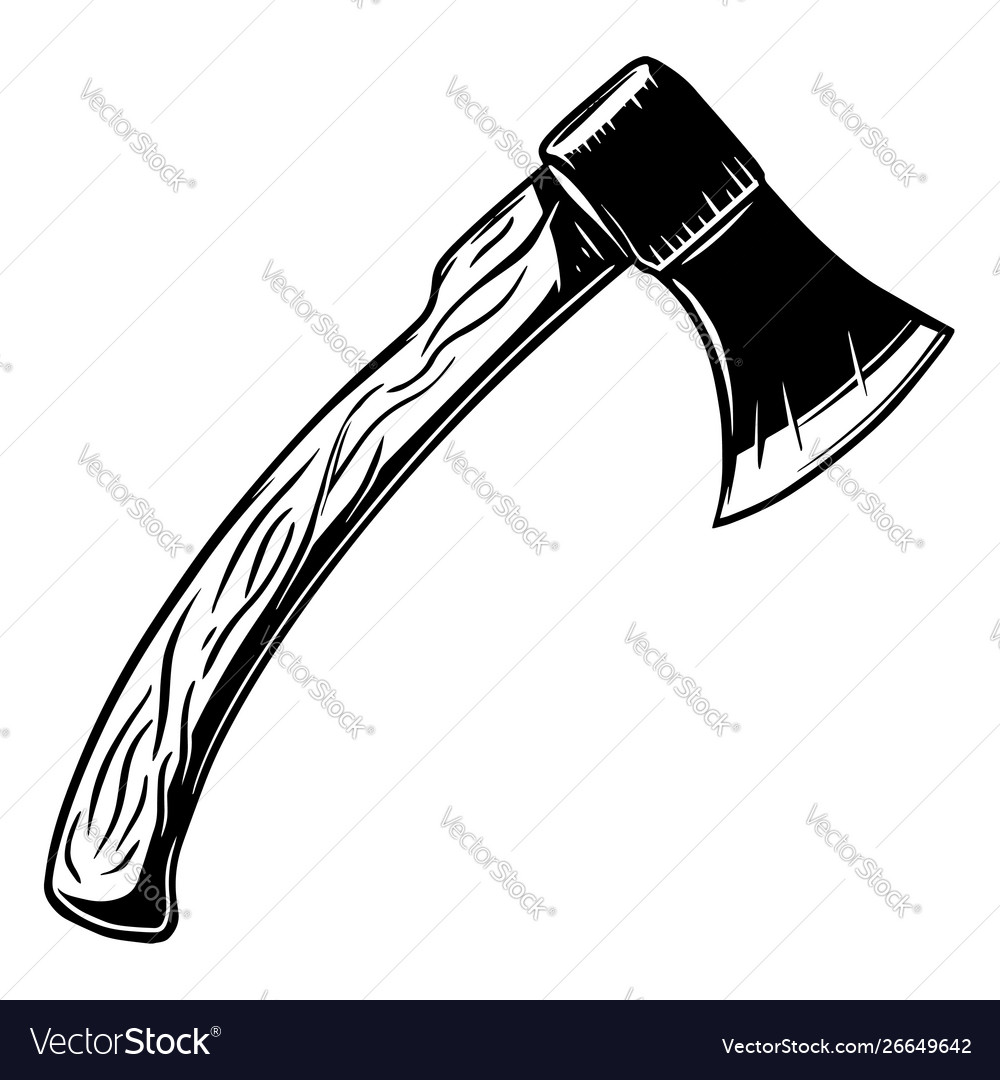 Lumberjack hatchet isolated on white background Vector Image