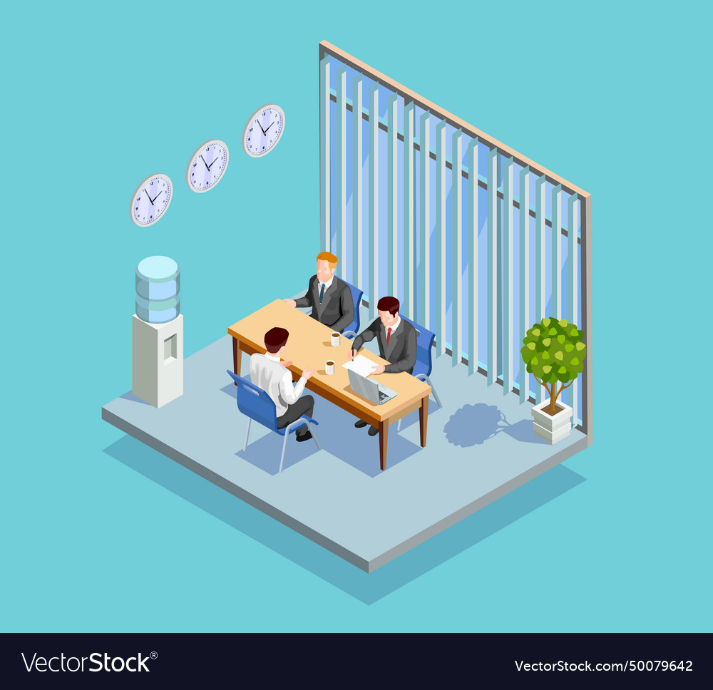 Office employment interview composition