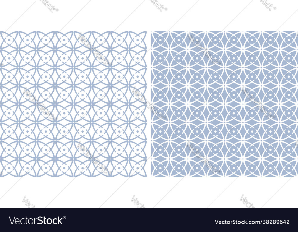Seamless circles and dots patterns vector image Seamless circles and dots patterns