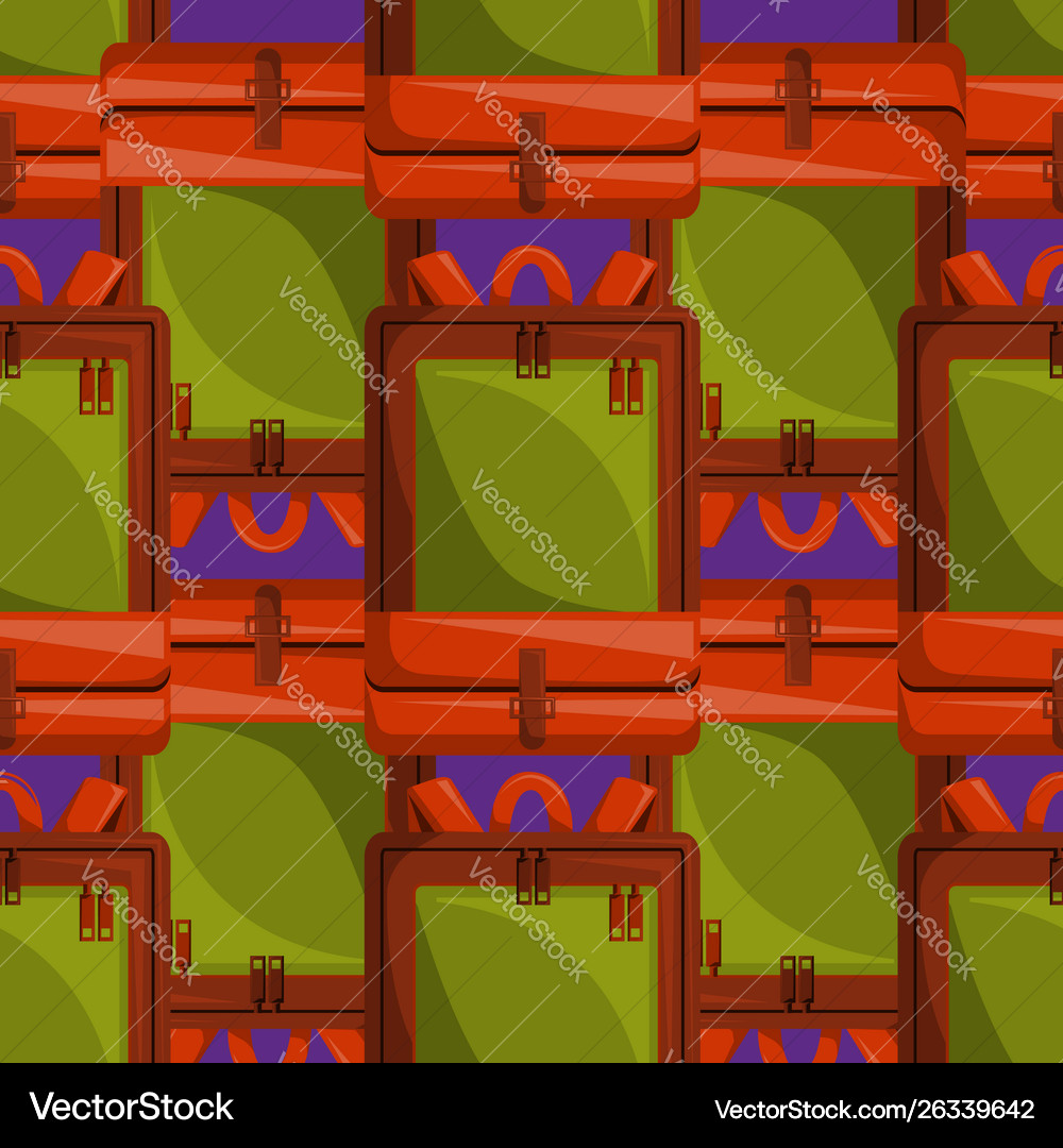 Seamless Pattern With Colorful School Bag Vector Image