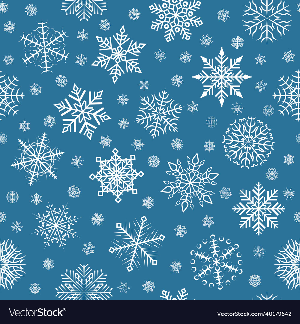 Seamless pattern with snowflakes