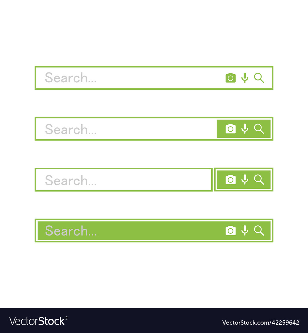 Search bar design element for website vector image Search bar design element for website