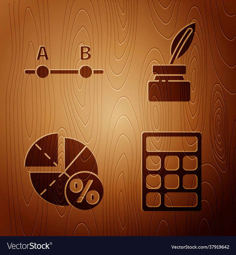 Set calculator graph schedule chart diagram vector image Set calculator graph schedule chart diagram