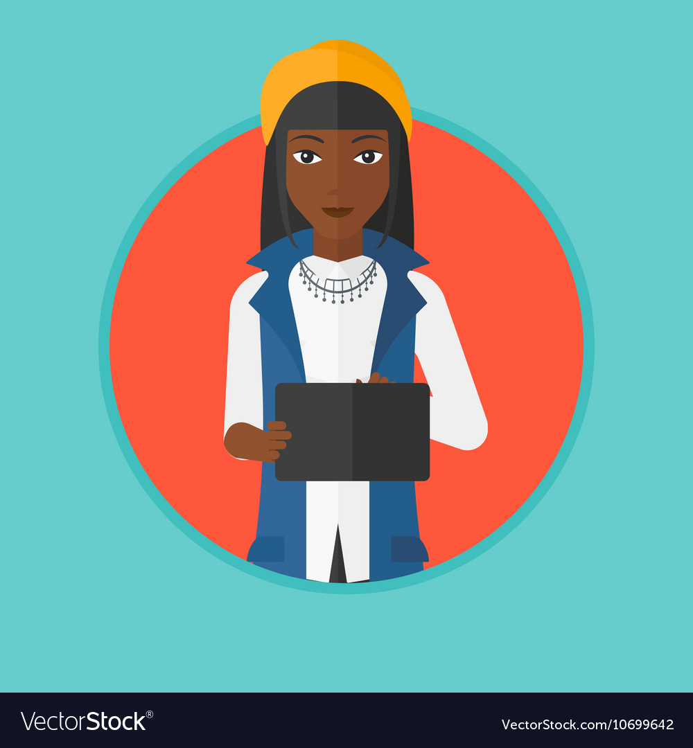 Student working on tablet computer