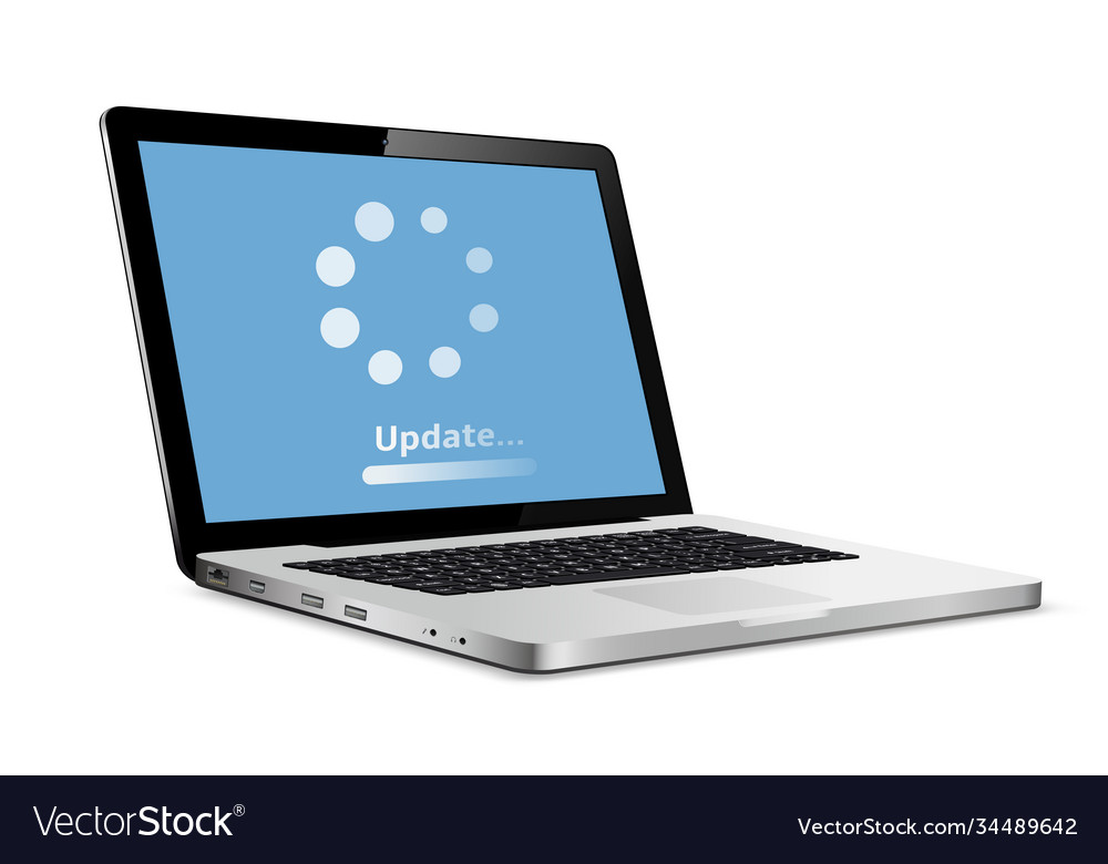 System Software Update Konzept Ladevorgang vector image System Software Update Konzept Ladevorgang