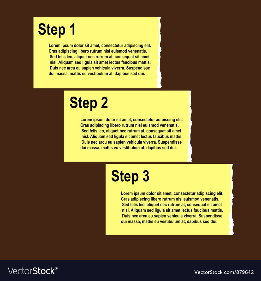 Torn paper progress option or steps background