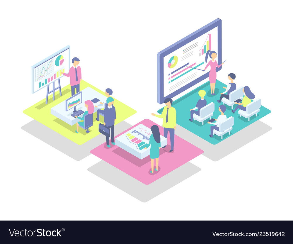 Whiteboard and computer data vector image Whiteboard and computer data