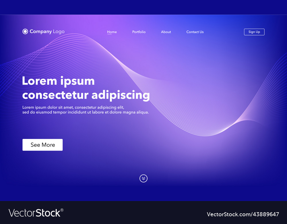 Abstract background website landing page template Vector Image Abstract background website landing page template