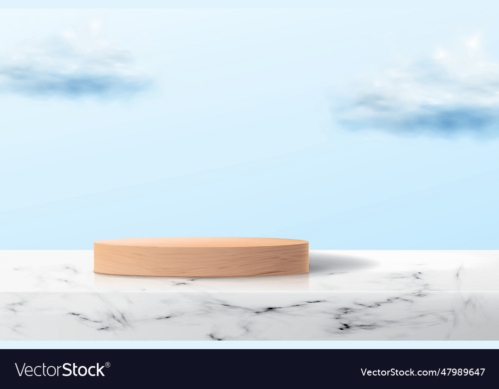Abstract background with empty wooden platform