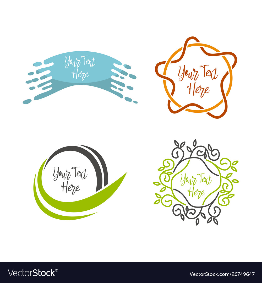 Abstract emblem blank design template frame border