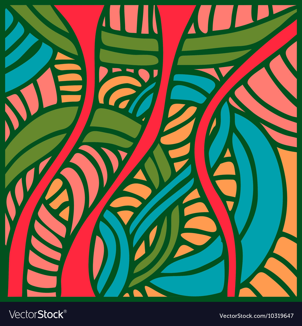 Abstract pattern with lines and waves