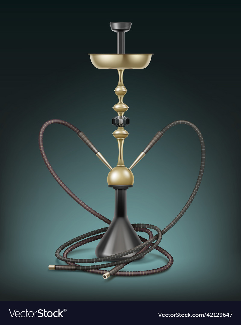 Big golden hookah Royalty Free Vector Image - VectorStock
