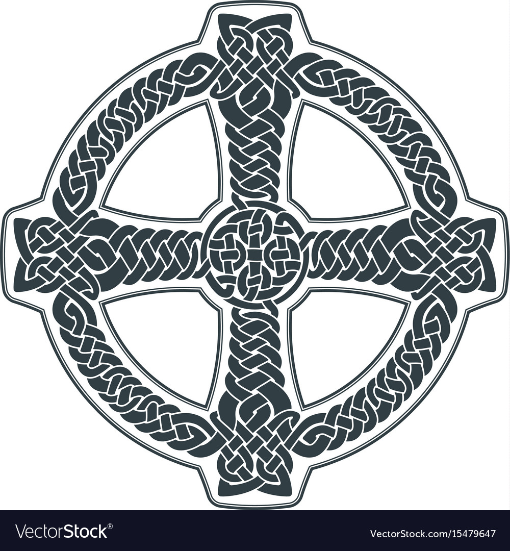 Celtic cross ethnic ornament geometric Royalty Free Vector